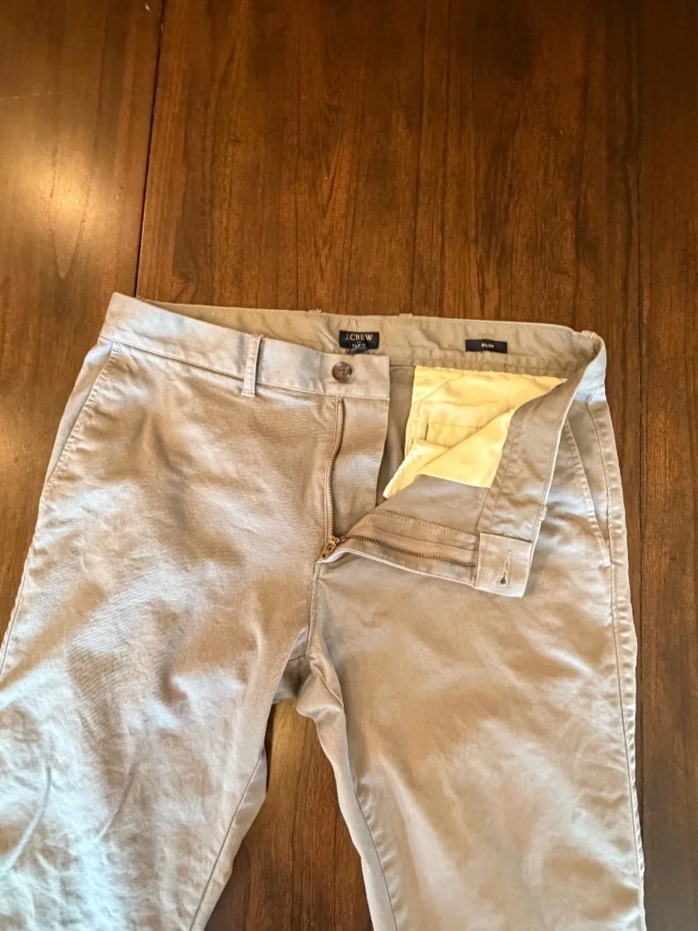 J. Crew Flex Gray Pants Slim Stretch Performance Chino Casual, Size 32x32